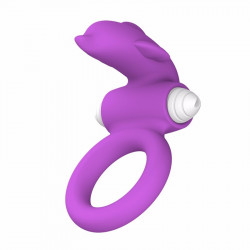 Silikone Delfin Penisring med Vibrator Silikone Delfin Penisring med Vibrator