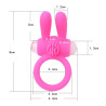 Silikone Rabbit penisring med Vibrator