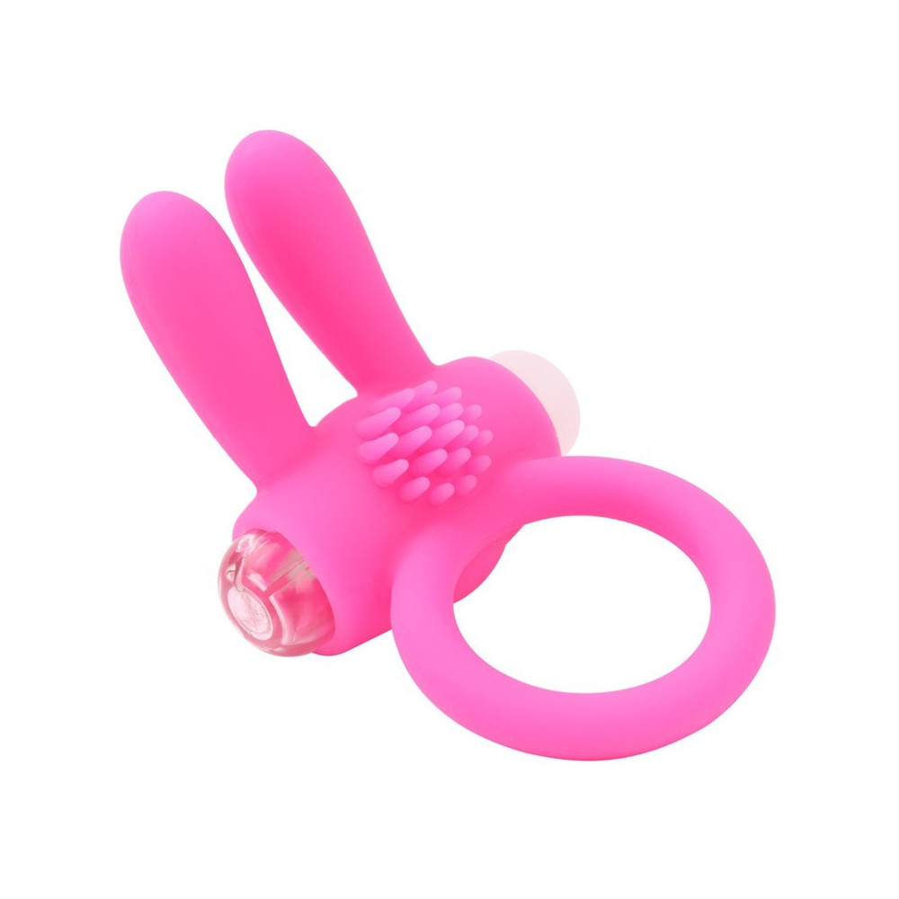 Silikone Rabbit penisring med Vibrator