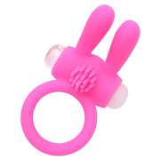 Silikone Rabbit penisring med Vibrator