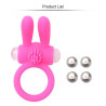 Silikone Rabbit penisring med Vibrator