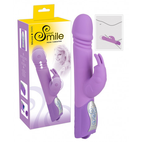 Sweet Smile Rabbit Vibrator med Stødefunktion