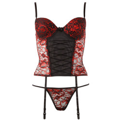 Cottelli Blonde Corsage Rød