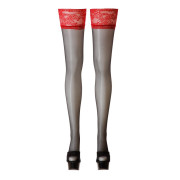 Cottelli Strømper med Bred Blondekant