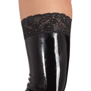 Late X Latex Strømper med Blondekant