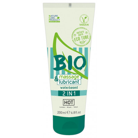 HOT Bio 2in1 Vandbaseret Massage og Glidecreme