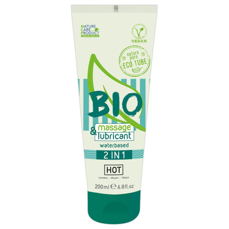 HOT Bio 2in1 Vandbaseret Massage og Glidecreme