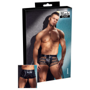 Black Level Lak Pants med Lynlås og Net