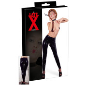 Late X Latex Leggings med Åbent Skridt