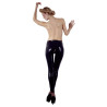 Late X Latex Leggings med Åbent Skridt