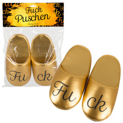 Guldfarvede Fuck Hjemmesko