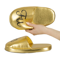 Guldfarvede Fuck Hjemmesko