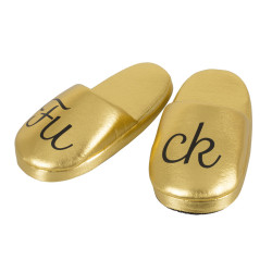 Guldfarvede Fuck Hjemmesko