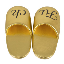 Guldfarvede Fuck Hjemmesko