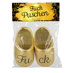 Guldfarvede Fuck Hjemmesko