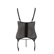 Cottelli Plus Size Wetlook Hofteholder Sæt med Åben BH