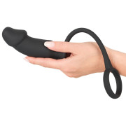 Black Velvets Silikone Penisring med Anal Vibrator