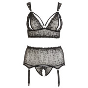 Cottelli Plus Size Blonde Lingeri Sæt med Åben BH