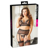 Cottelli Plus Size Blonde Lingeri Sæt med Åben BH