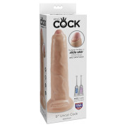 King Cock Uncut Realistisk Sugekop Dildo med Forhud