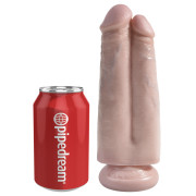 King Cock Two Cocks One Hole 2 i 1 Dildo med Sugekop