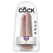 King Cock Two Cocks One Hole 2 i 1 Dildo med Sugekop