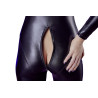 Cottelli Langærmet Wetlook Catsuit med Lynlås