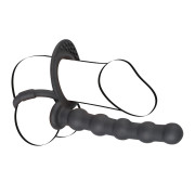 Black Velvets Testikel- og Penisring med Analkugler