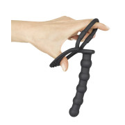 Black Velvets Testikel- og Penisring med Analkugler