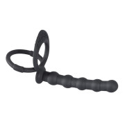 Black Velvets Testikel- og Penisring med Analkugler