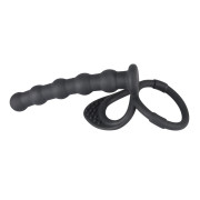 Black Velvets Testikel- og Penisring med Analkugler