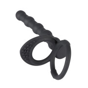 Black Velvets Testikel- og Penisring med Analkugler