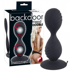 You2Toys Backdoor Friend Buttplug med To Kugler You2Toys Backdoor Friend Buttplug med To Kugler