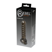 Rebel Penis Sleeve med Rillet Skaft og Testikelåbning