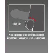 Rebel Penis Sleeve med Rillet Skaft og Testikelåbning