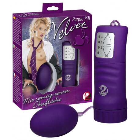 Velvet Purple Pill Fjernbetjent Vibrator Æg