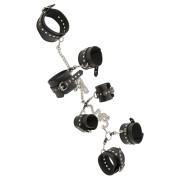 Metal Lænkesæt med Læder Manchetter