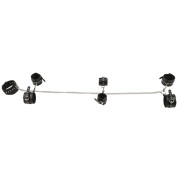 Metal Lænkesæt med Læder Manchetter