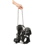 Metal Lænkesæt med Læder Manchetter