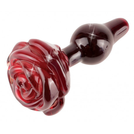 Icicles No 76 Glas Buttplug med Rose