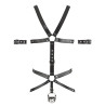 Zado Læder Harness til Ham med 3 Penisringe