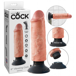 King Cock Formbar Sugekop Dildo Vibrator