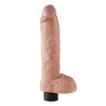 King Cock Formbar Sugekop Dildo Vibrator med Testikler