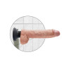 King Cock Formbar Sugekop Dildo Vibrator med Testikler