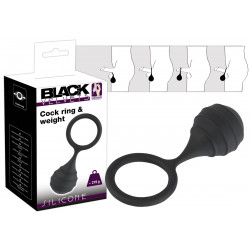 Black Velvets Silikone Penisring med Vægtlod