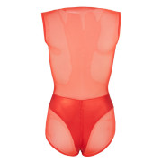 Cottelli Wetlook Bodystocking med Dyb V-Udskæring