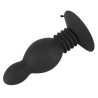 Black Velvets Silikone Buttplug med Fjedereffekt