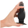 Black Velvets Silikone Buttplug med Fjedereffekt