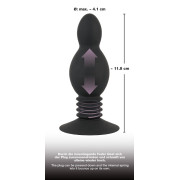 Black Velvets Silikone Buttplug med Fjedereffekt
