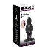 Black Velvets Silikone Buttplug med Fjedereffekt